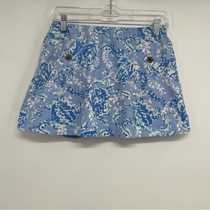 Lilly Pulitzer Madison Skort Women’s S Turtles Blue